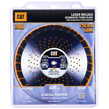 Caterpillar 400 Pro 10mm Laser Welded General Purpose Diamond Blade 16-In - 400mm DA32031U